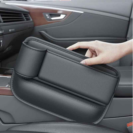 PU Leather Car Seat Console Bag