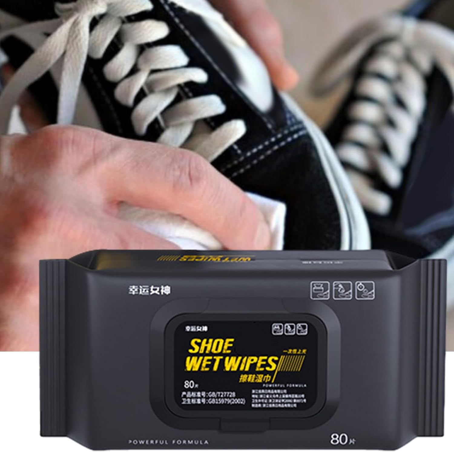 Shoe cleaning and polishing wipes